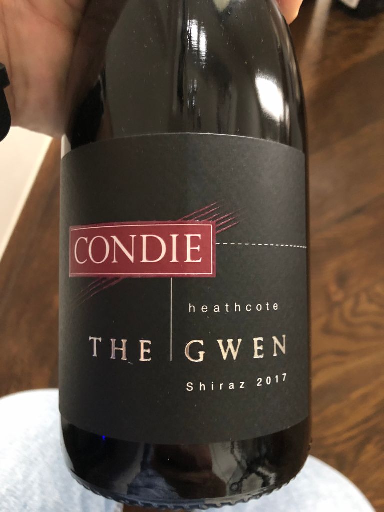 2018 Condie Shiraz The Gwen, Australia, Victoria, Central Victoria ...