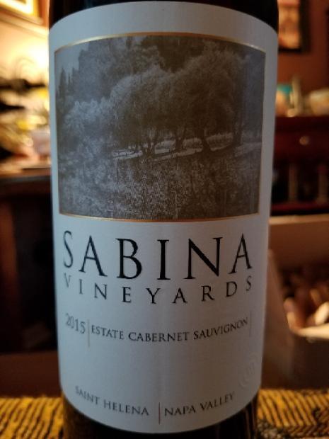 2015 Sabina Vineyards Cabernet Sauvignon Estate - CellarTracker