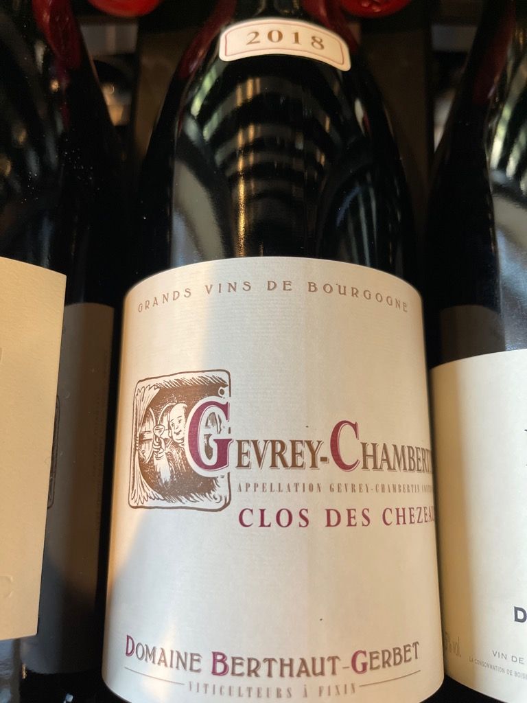 2018 Domaine Berthaut-Gerbet Gevrey-Chambertin Clos des Chezeaux