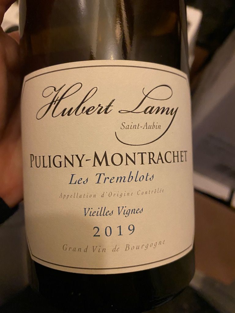 2019 Hubert Lamy Puligny-Montrachet Les Tremblots Vieilles