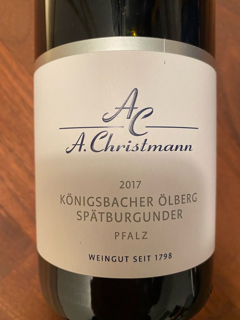 2019 A. Christmann Königsbacher Ölberg Spätburgunder Erste Lage ...