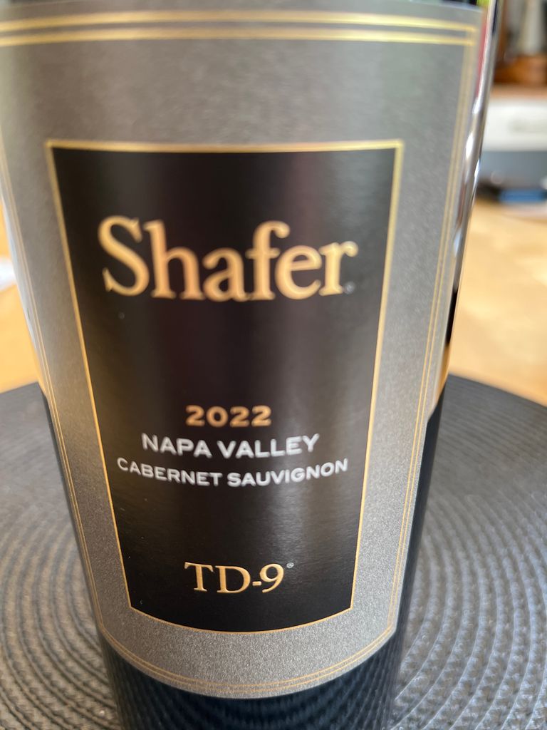 2022 Shafer Cabernet Sauvignon TD-9 - CellarTracker