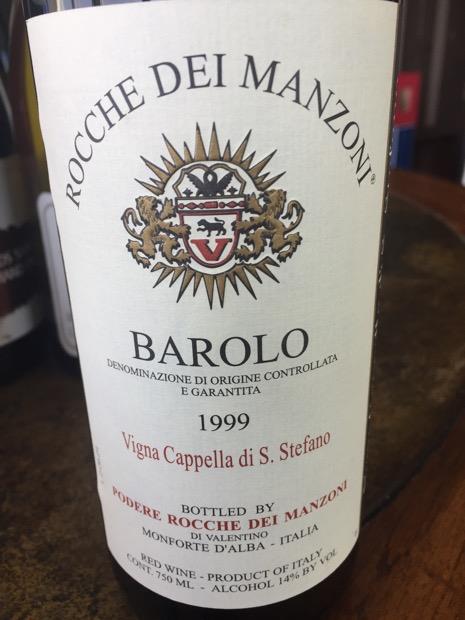 1999 Podere Rocche dei Manzoni Barolo Riserva Vigna Cappella di Santo ...