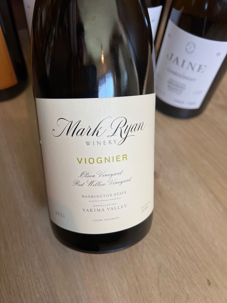 2021 Mark Ryan Viognier Olsen & Red Willow Vineyards Yakima Valley, USA ...