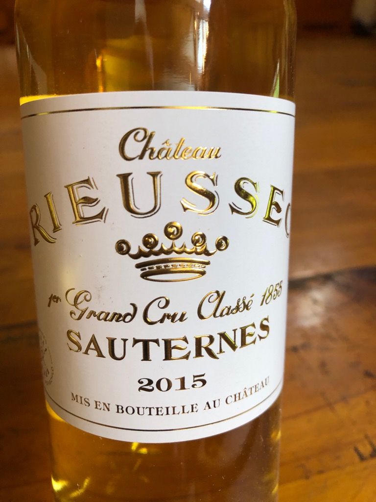 2015 Château Rieussec France Bordeaux Sauternais Sauternes