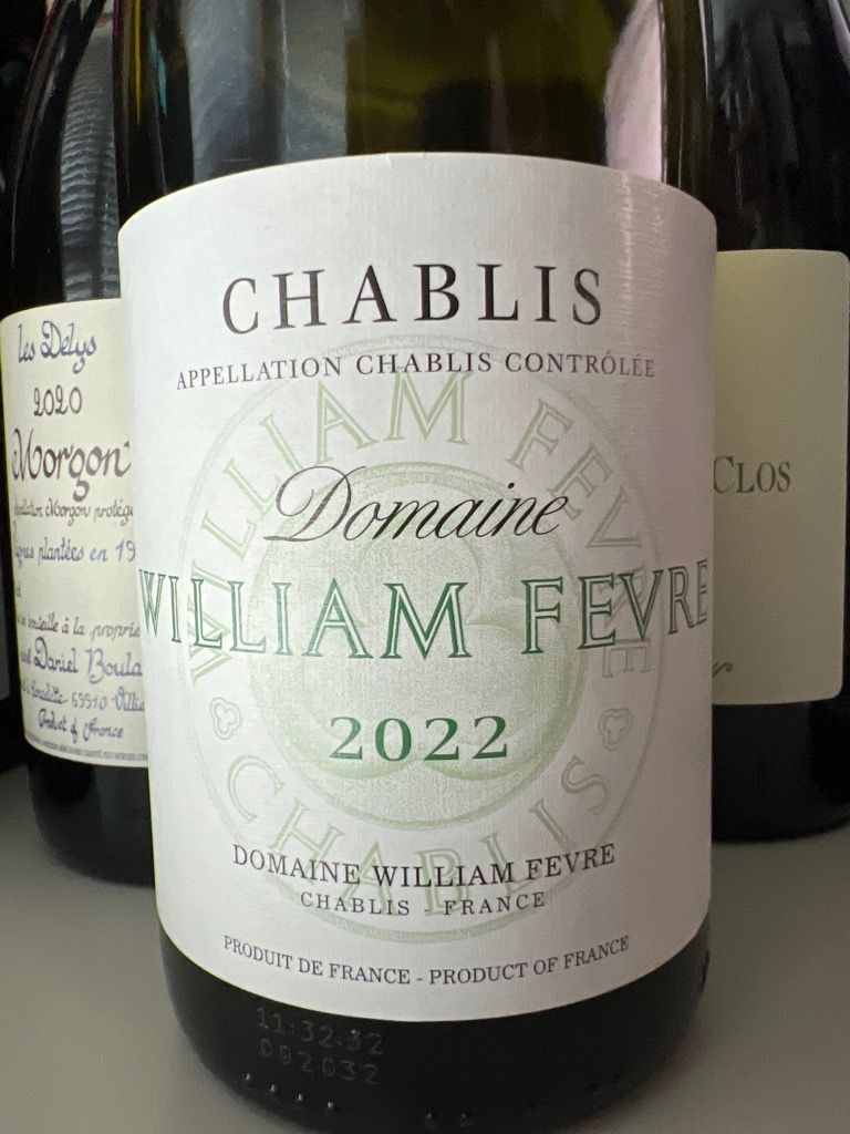 2022 Domaine William Fèvre Chablis - CellarTracker