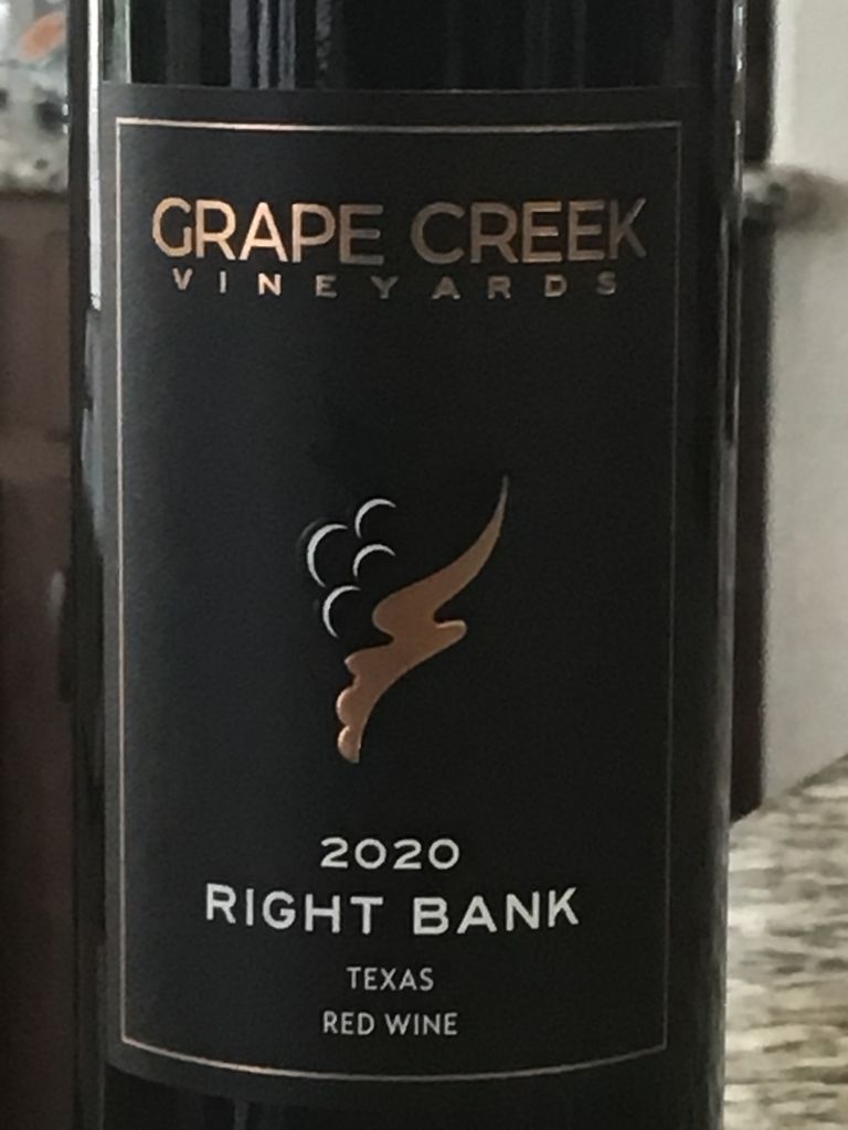 2020 Grape Creek Vineyards Right Bank, USA, Texas, Texas Hill Country ...