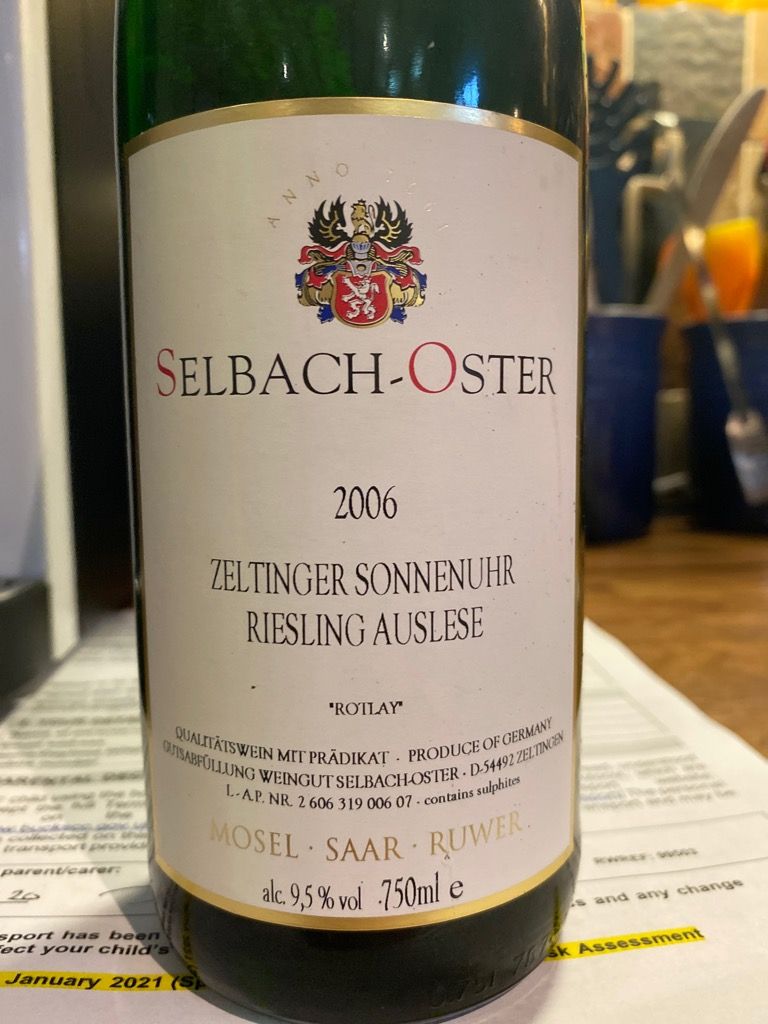 2006 SelbachOster Zeltinger Sonnenuhr Riesling Auslese 'Rotlay