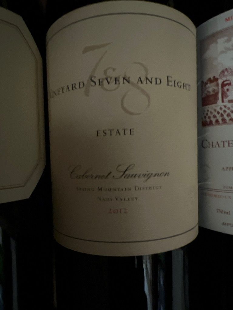 2012 Vineyard 7 & 8 Cabernet Sauvignon Estate - CellarTracker