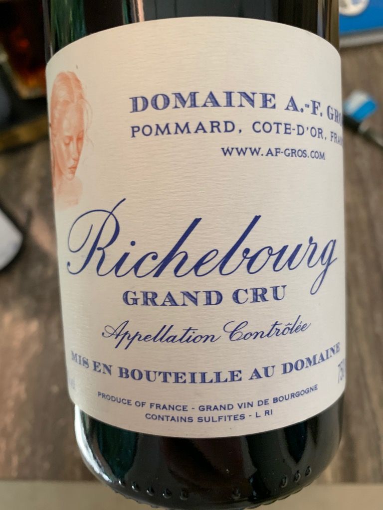 [空瓶]Richebourg Grand Cru 2015 Domaine A.-F. Gros Richebourg - CellarTracker