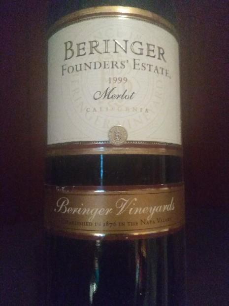 1999 Beringer Vineyards Merlot Founders' Estate - CellarTracker