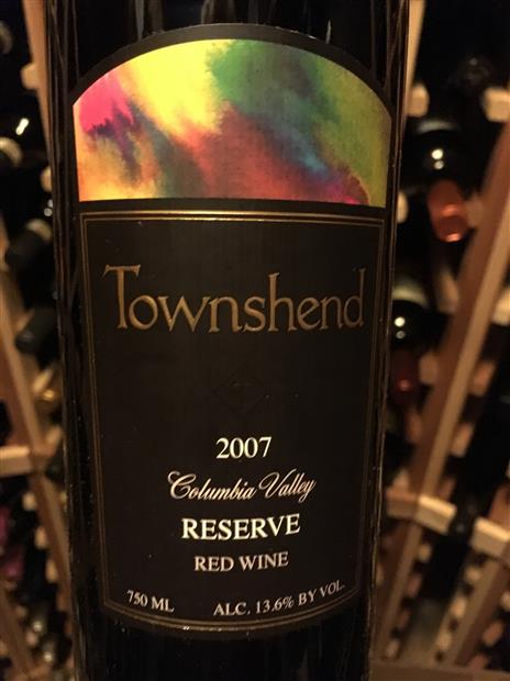 townshend red table wine