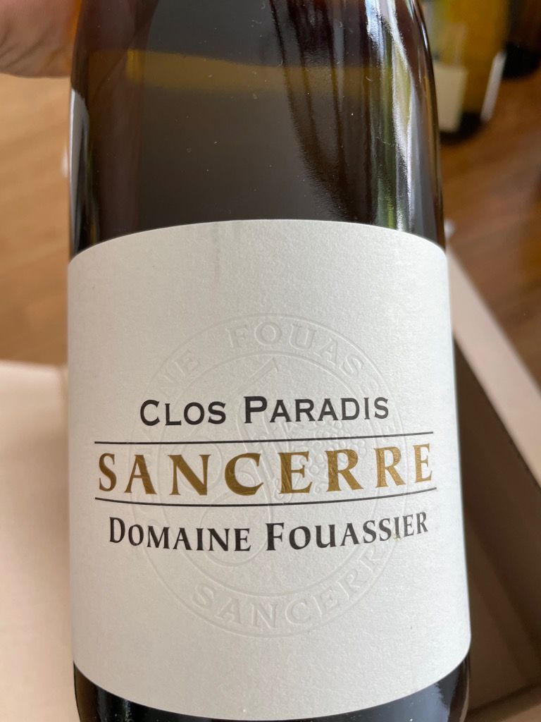 2020 Fouassier Sancerre Clos Paradis, France, Loire Valley, Upper Loire