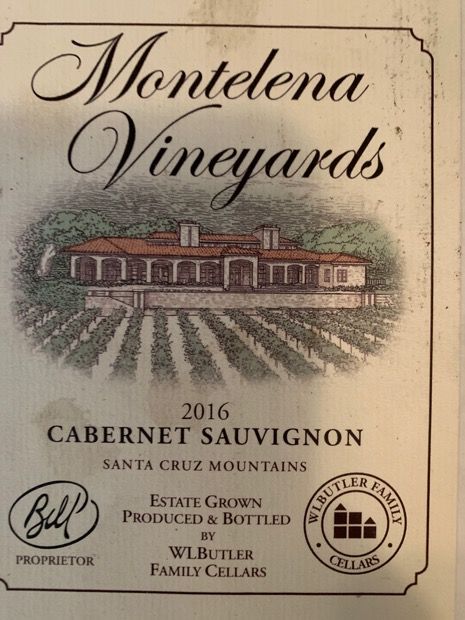 2018 W. L. Butler Family Cellar Cabernet Sauvignon Montelena Vineyards ...