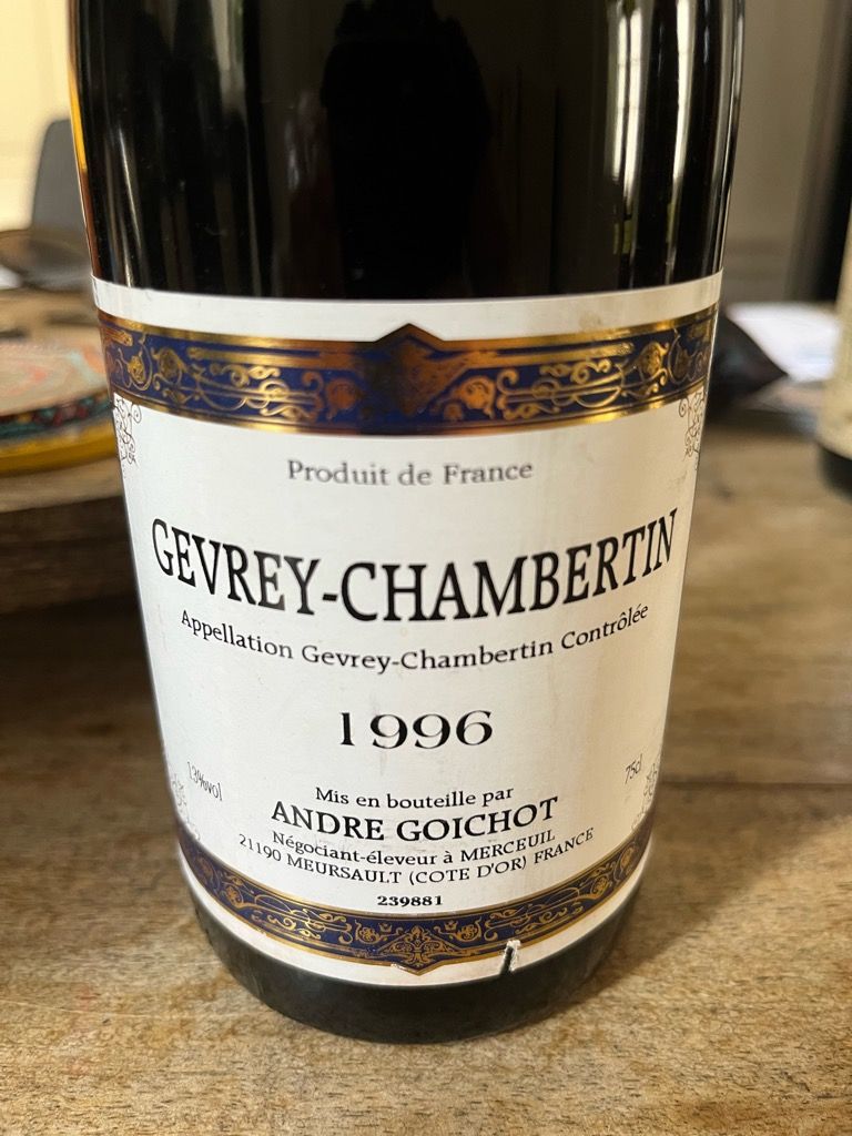 2018 Andre Goichot Gevrey-Chambertin - CellarTracker