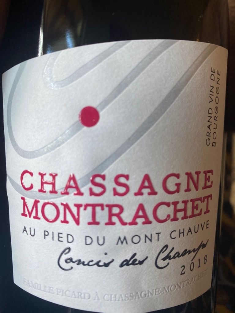 2019 Au Pied du Mont Chauve ChassagneMontrachet Concis des Champs, France, Burgundy, Côte de