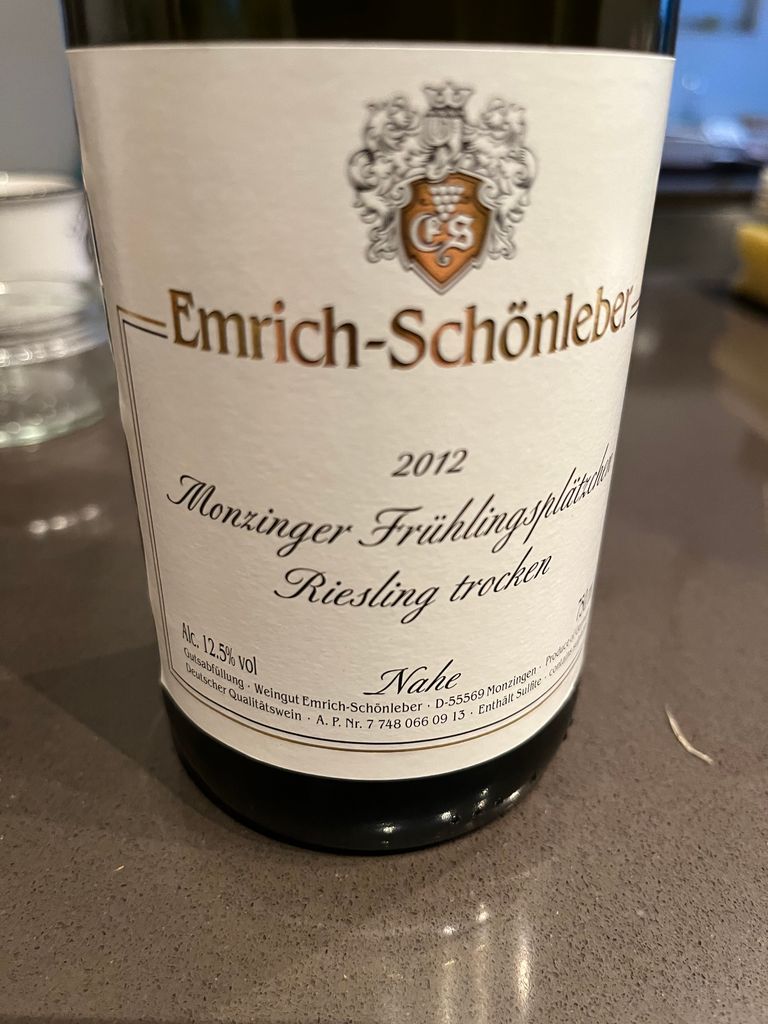 2012 Emrich-Schönleber Monzinger Frühlingsplätzchen Riesling Trocken ...