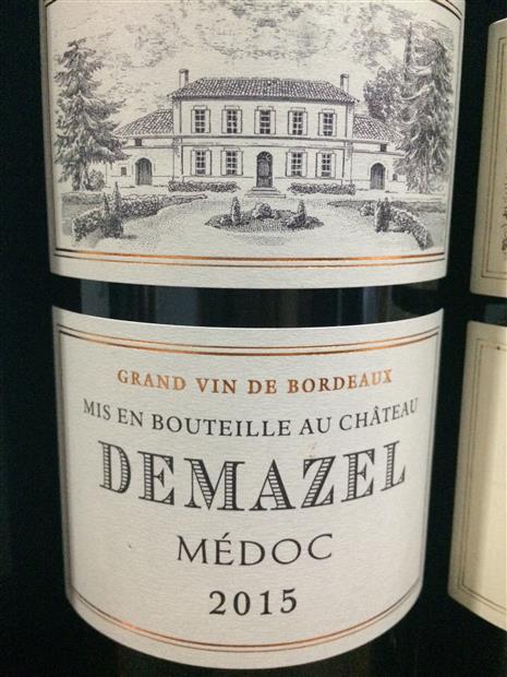 2015 Demazel, France, Bordeaux, Médoc - CellarTracker