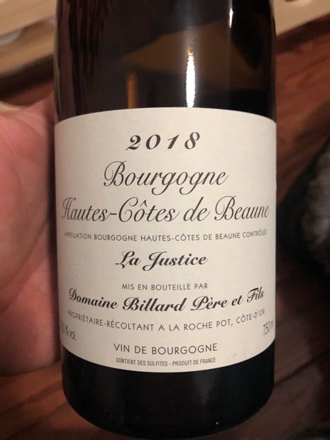 2018 Domaine Billard Pere et Fils Bourgogne Hautes-Côtes de Beaune