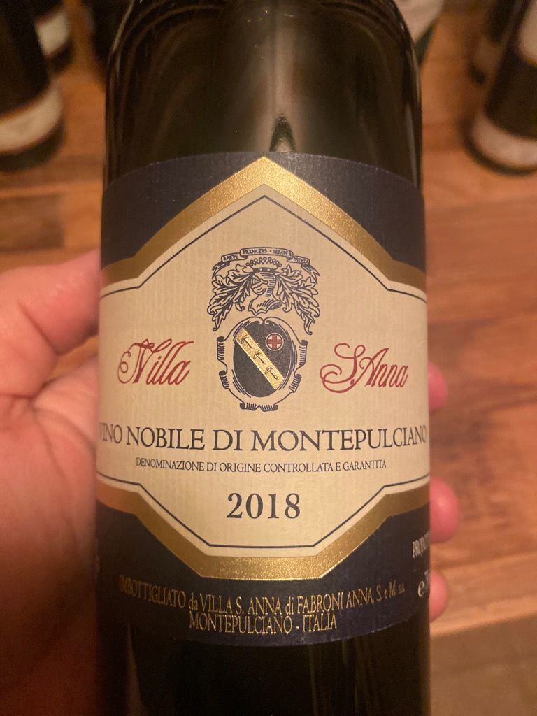 2018 Villa S. Anna Vino Nobile di Montepulciano, Italy, Tuscany ...