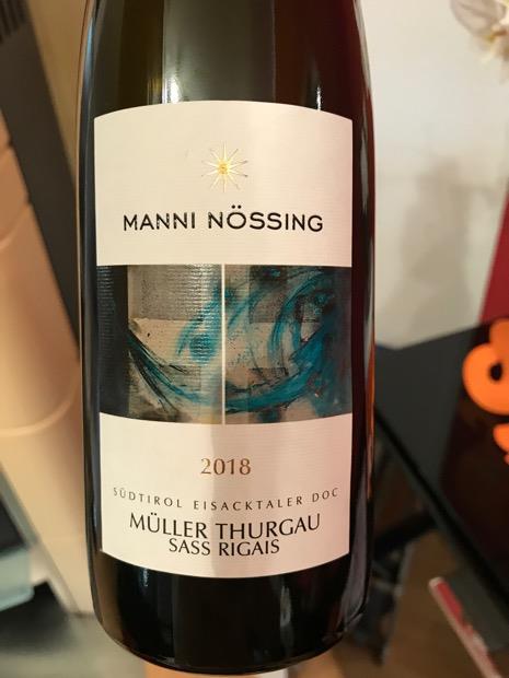 2018 Manni Nössing Müller-Thurgau Sass Rigais, Italy, Trentino-Alto ...