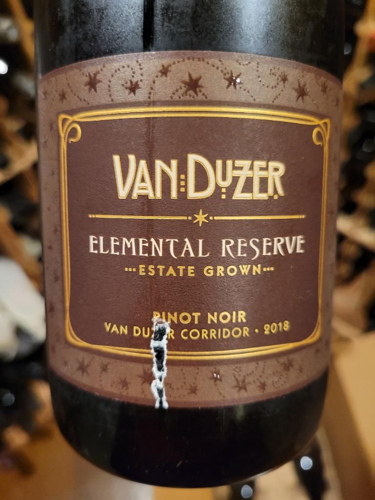2018 Van Duzer Pinot Noir Elemental Reserve, USA, Oregon, Willamette