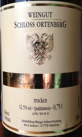 2018 Weingut Schloss Ortenberg Klingelberger 1782 Trocken, Germany ...