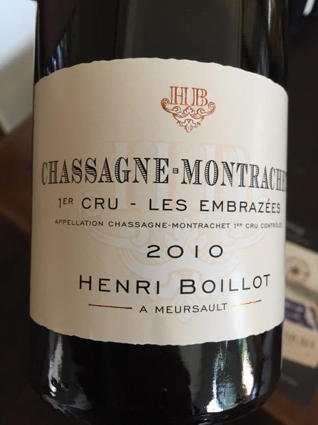 2010 Henri Boillot Chassagne-Montrachet 1er Cru Les Embrazées