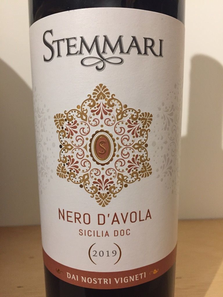 2019 Stemmari Nero d'Avola Sicilia, Italy, Sicily, Sicilia CellarTracker