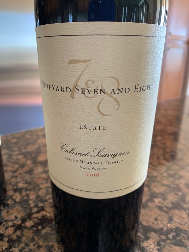 2018 Vineyard 7 & 8 Cabernet Sauvignon Estate - CellarTracker