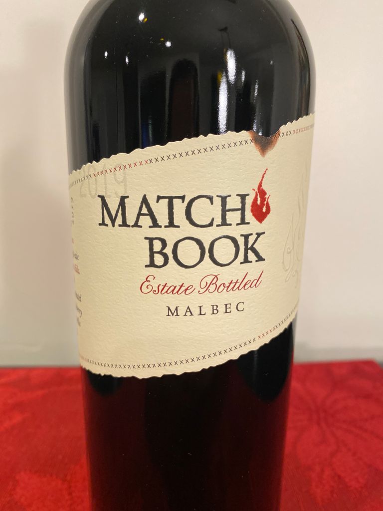 2019 Matchbook Malbec, USA, California, Central Valley, Dunnigan Hills