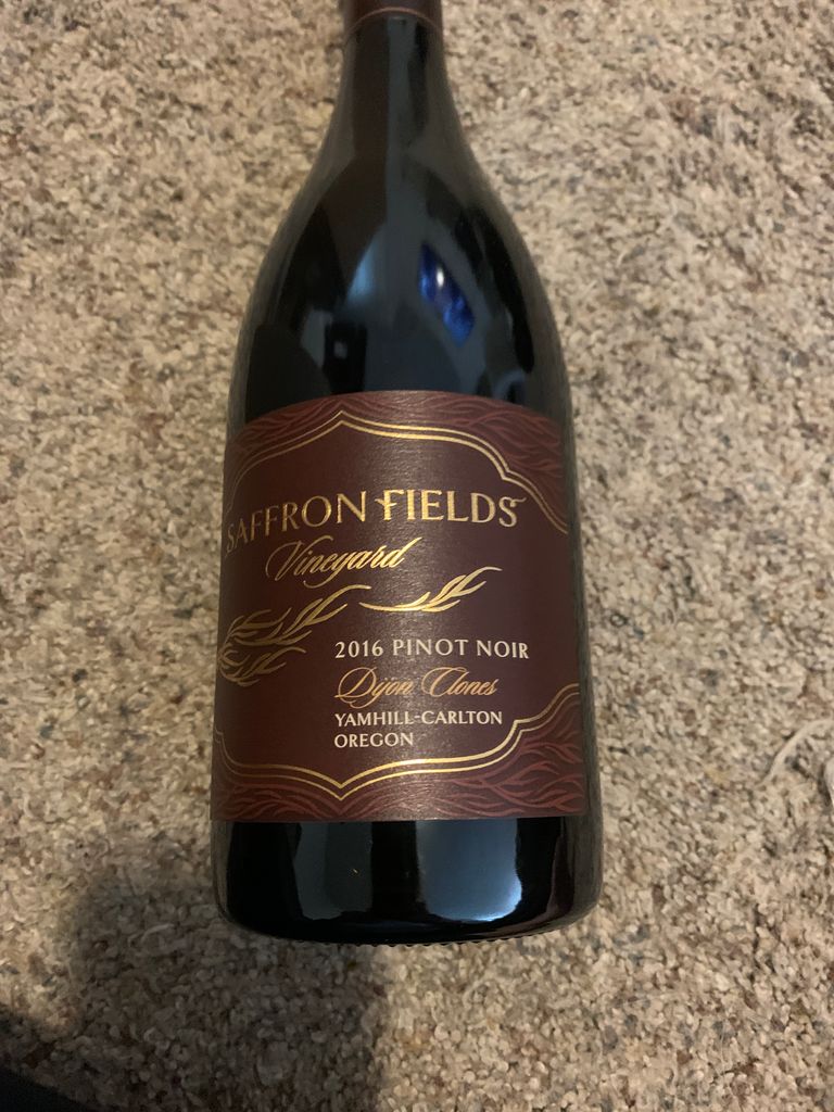 2016 Saffron Fields Vineyard Pinot Noir Dijon Clones, USA, Oregon