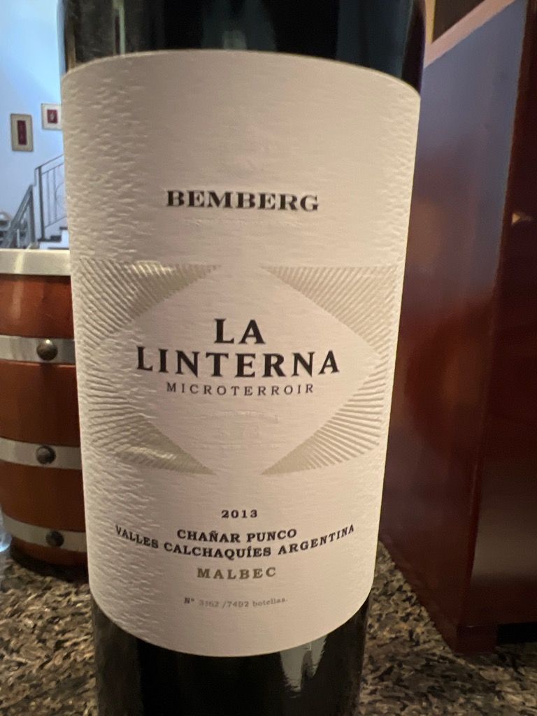 ワイン Bemberg LA LINTERNA 2013 Malbec Bemberg Estate Wines La Linterna Finca La Yesca Parcela #13