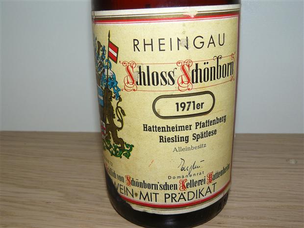 2007 Schloss Schönborn Hattenheimer Pfaffenberg Riesling Spätlese