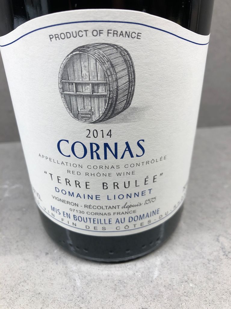 2014 Domaine Lionnet Cornas Terre Brûlée, France, Rhône, Northern Rhône ...