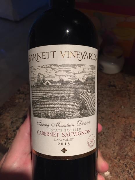 2013 Barnett Vineyards Cabernet Sauvignon Spring Mountain District, USA ...