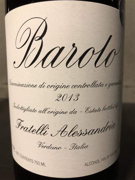 2016 Fratelli Alessandria Barolo - CellarTracker