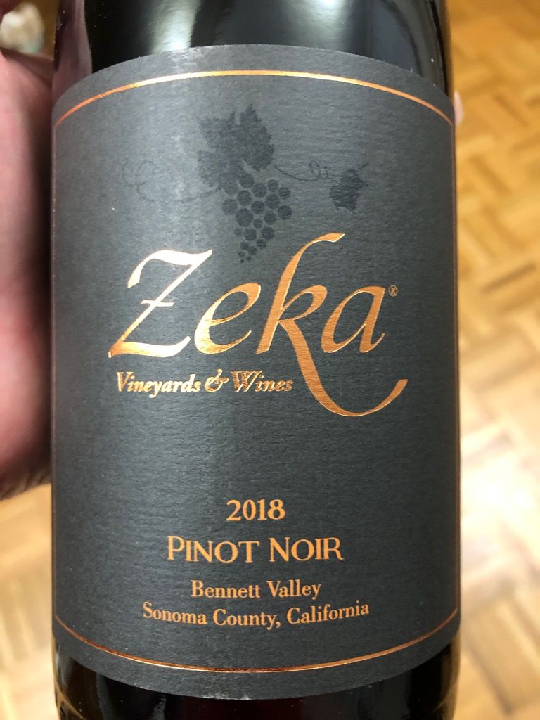2017 Zeka Vineyards & Wines Pinot Noir - CellarTracker
