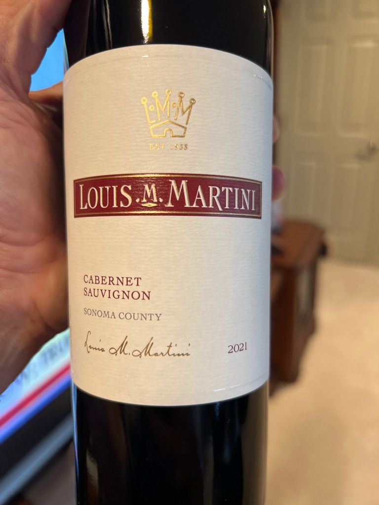 2021 Louis M. Martini Cabernet Sauvignon Sonoma County