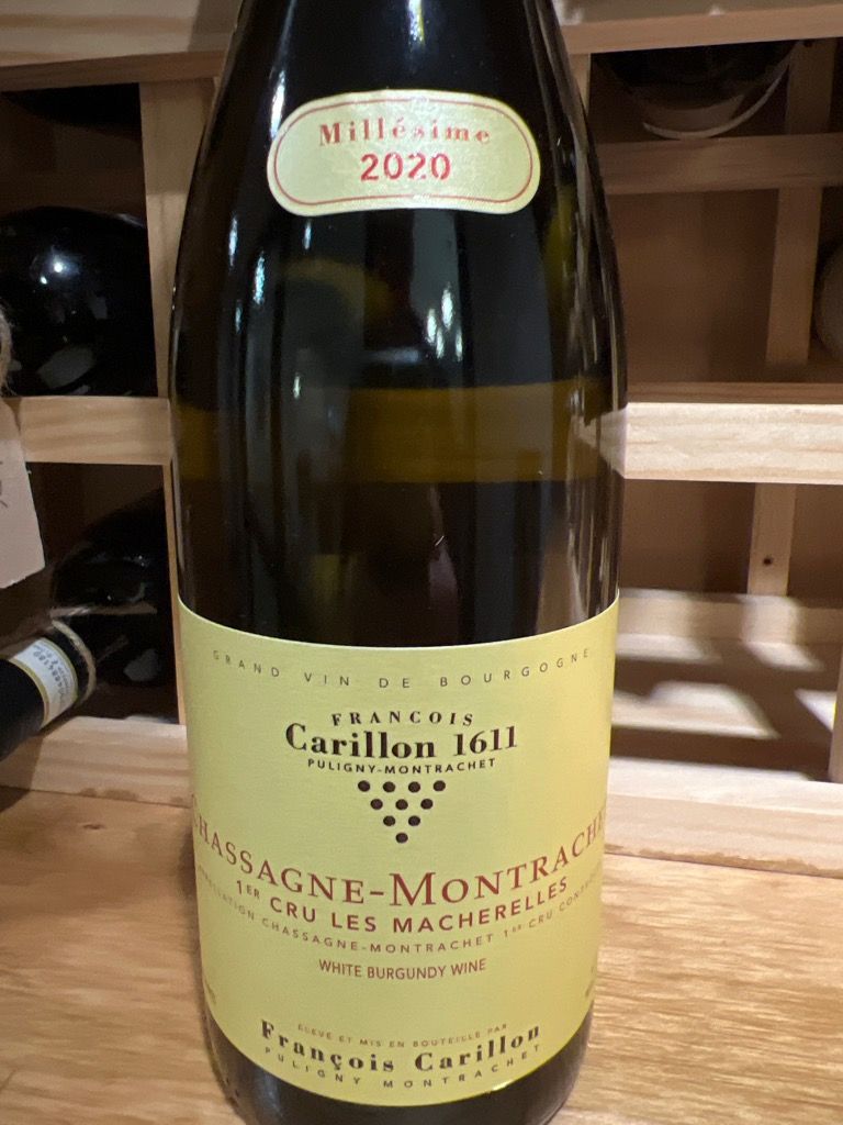 2020 Francois Carillon Chassagne-Montrachet 1er Cru Les Macherelles ...