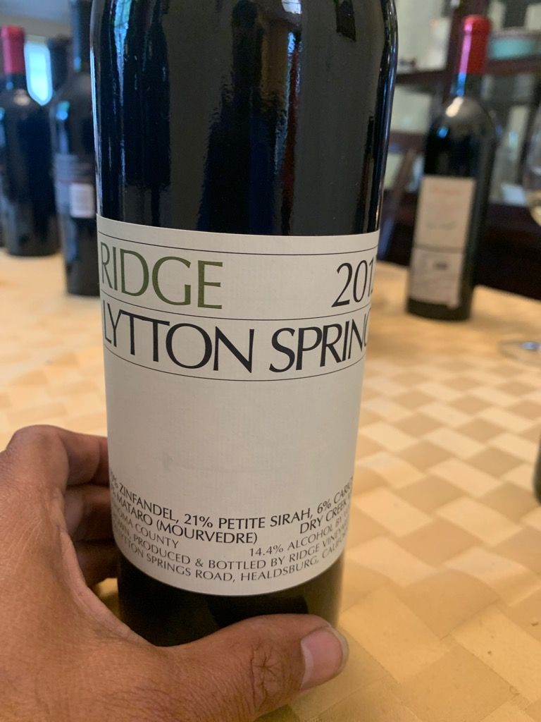 2012 Ridge Lytton Springs - CellarTracker