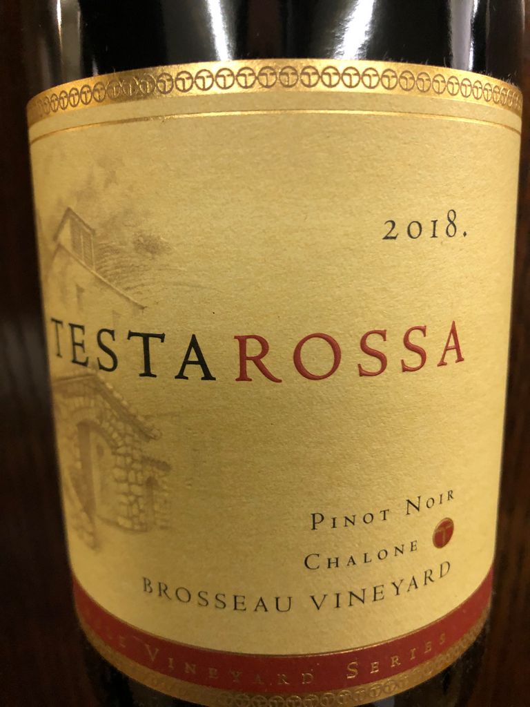 2018 Testarossa Pinot Noir Brosseau Vineyard, USA, California, Central