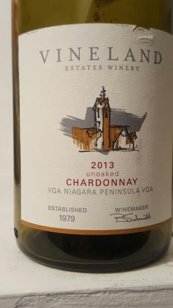 Vineland estates unoaked Chardonnay vqa 750ml (779327120011)