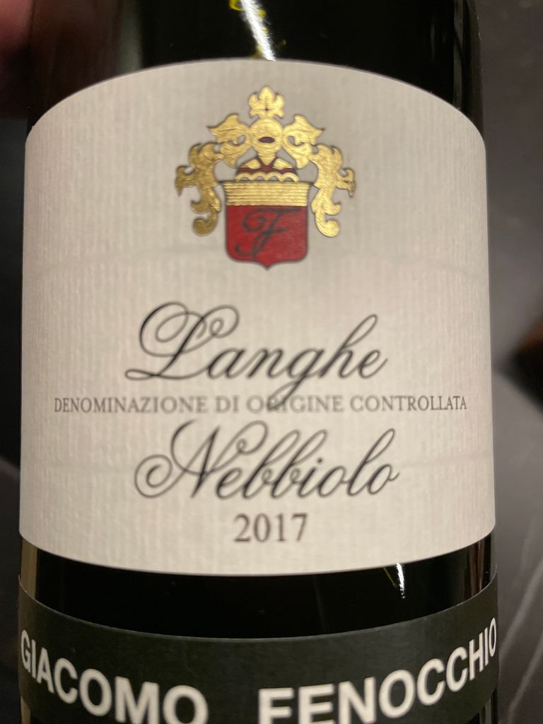 2017 Giacomo Fenocchio Langhe Nebbiolo, Italy, Piedmont, Langhe, Langhe ...