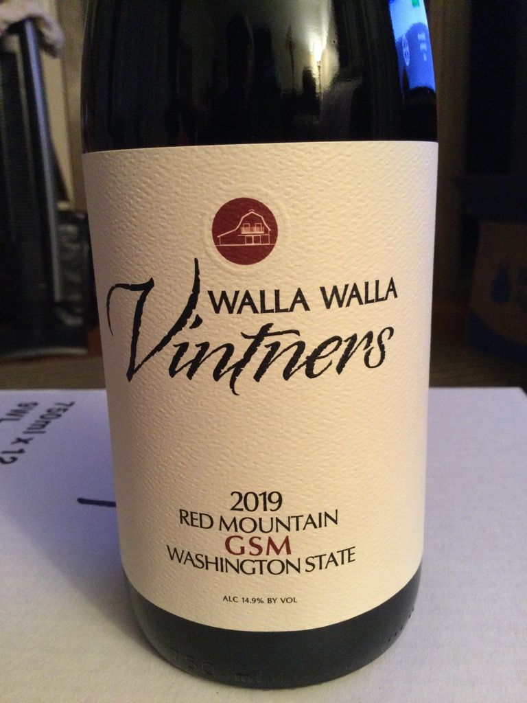 2019 Walla Walla Vintners GSM (Grenache, Syrah, Mourvedre), USA ...