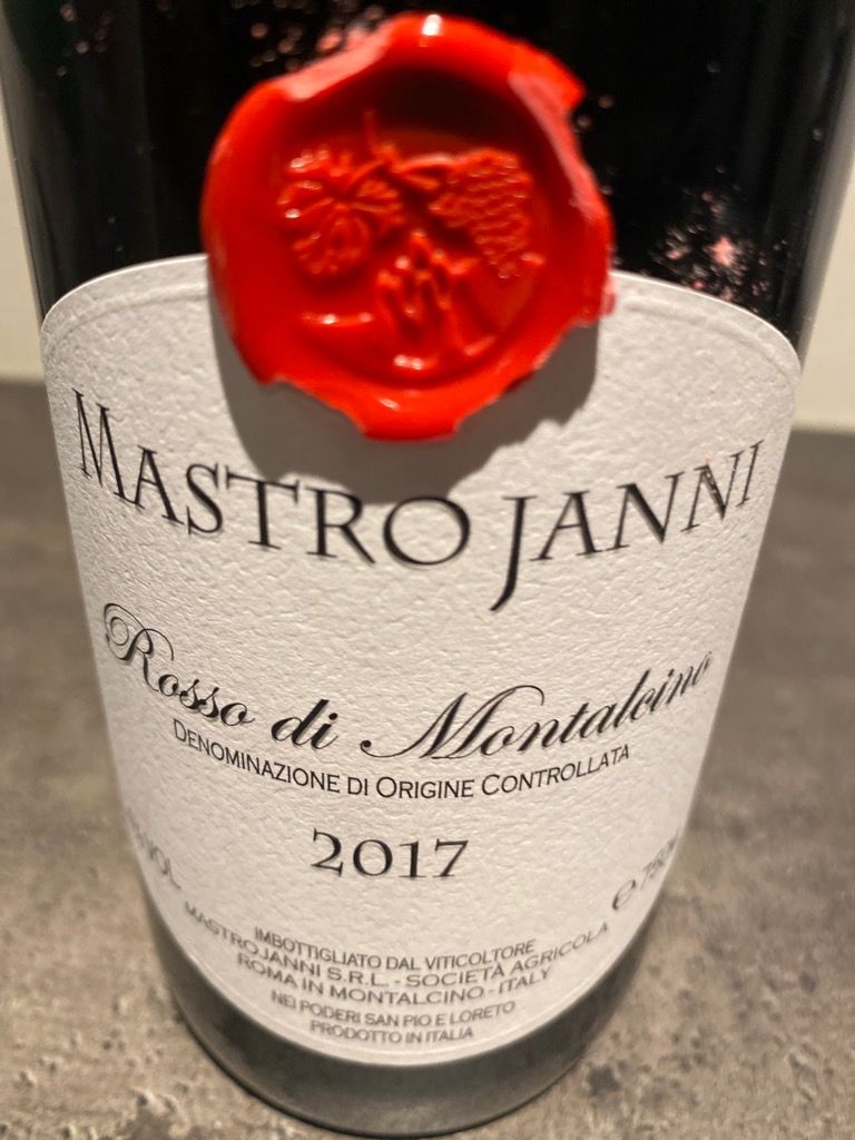 2017 MastroJanni Rosso di Montalcino Vigna Loreto, Italy, Tuscany ...