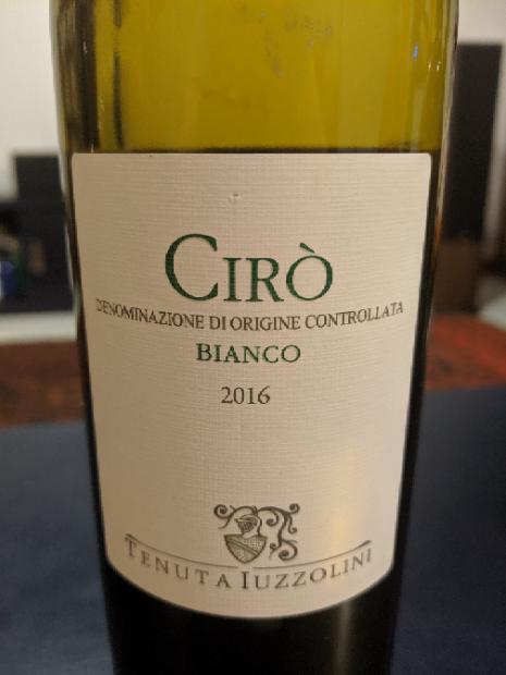 2018 Tenuta Iuzzolini Cir Bianco CellarTracker