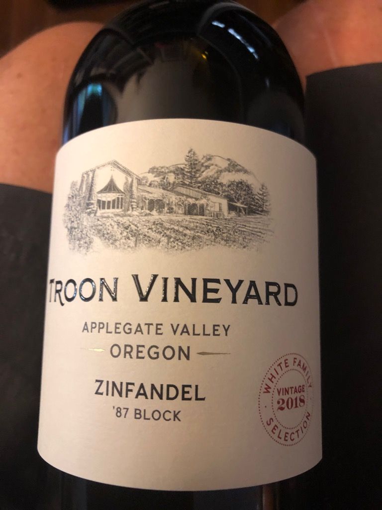 2018 Troon Vineyard Zinfandel, USA, Oregon, Southern Oregon, Applegate