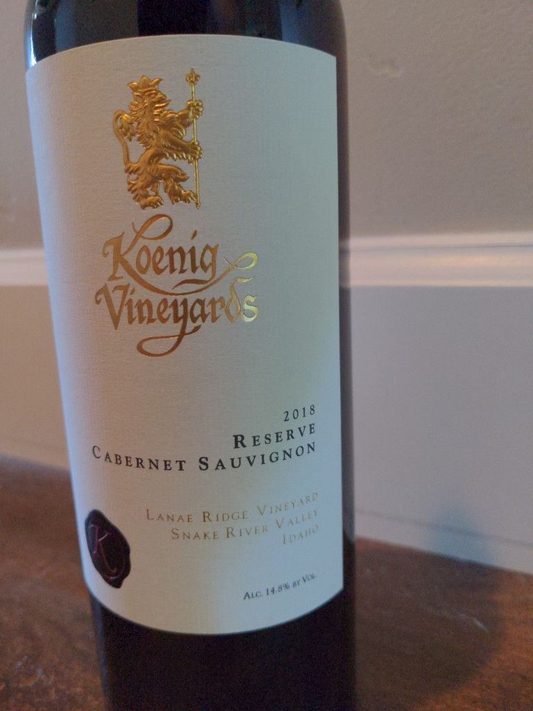 2018 Koenig Vineyards Sauvignon Reserve Lanae Ridge Vineyard