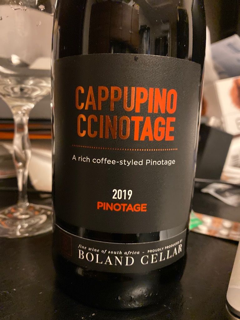 2019 Boland Cellar Pinotage Cappupino Ccinotage, South Africa, Western